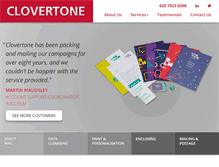 Tablet Screenshot of clovertone.co.uk